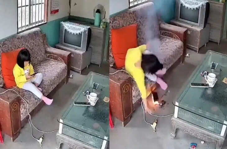 सोशल मीडिया पर वायरल हुआ वीडियो: मोबाइल गेम खेलते समय बच्ची का बाल-बाल बचा हादसा