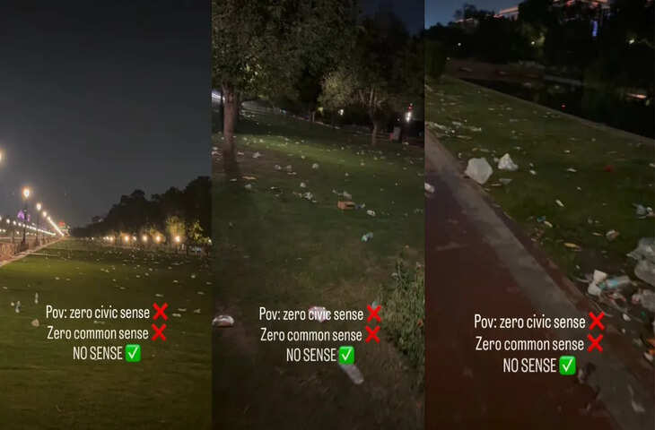 इंडिया गेट के पास फैला कचरा देख भड़के लोग, वायरल वीडियो ने दिल्ली की सफाई व्यवस्था पर उठाए सवाल