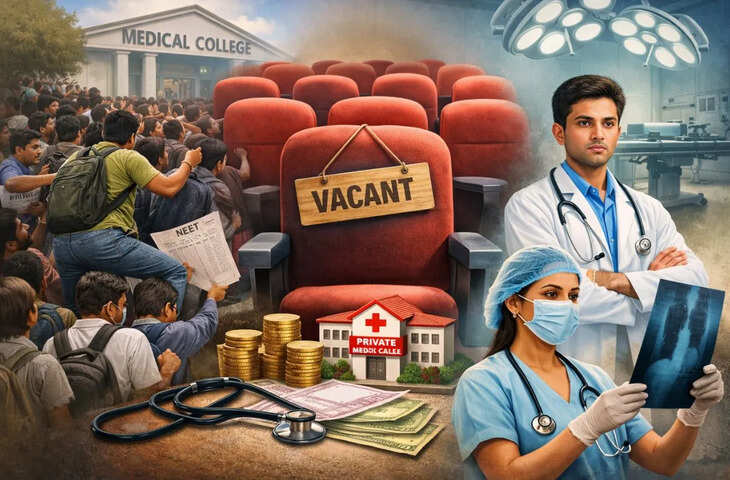 देश के मेडिकल कॉलेजों में हजारों सीटें खाली, चार साल में स्नातक व स्नातकोत्तर सीटों पर असर