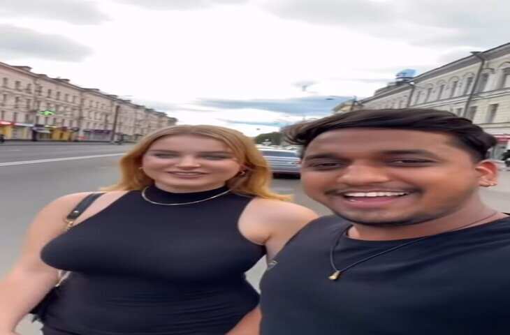 Viral Video: Russia में भारतीय ब्लॉगर से मिली लड़की, कहा- 'मुझे Indian Guys पसंद हैं'