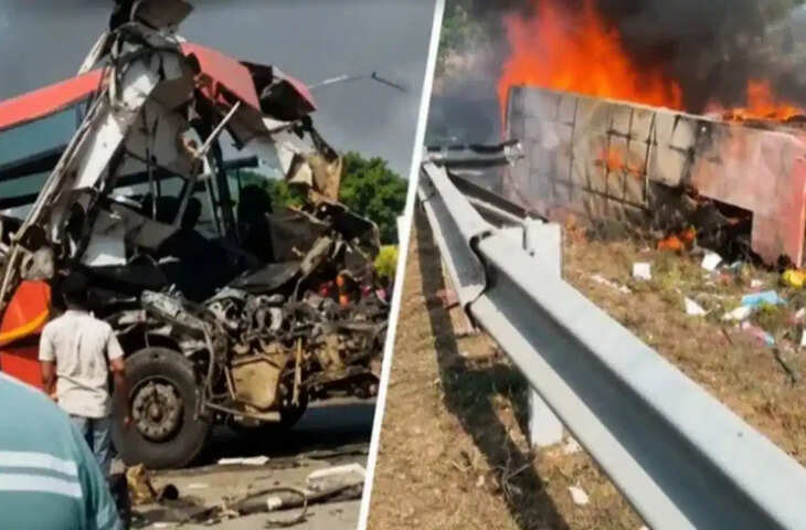 Surat Bus Accident: सूरत में दो बसों की भीषण टक्कर, एक बस में लगी आग; 7 यात्रियों की दर्दनाक मौत