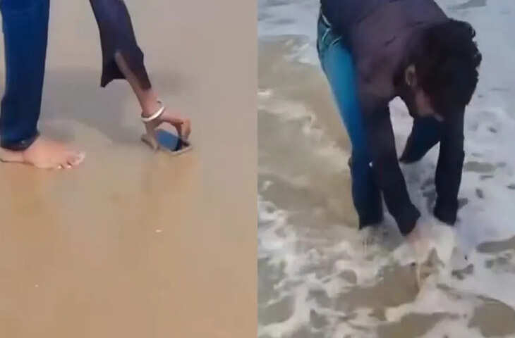 Viral Video: समुद्र किनारे कर रहा था मस्ती, तभी लहरों ने किया ऐसा हाल कि लोग बोले- 'कर्मों का फल तुरंत मिला'