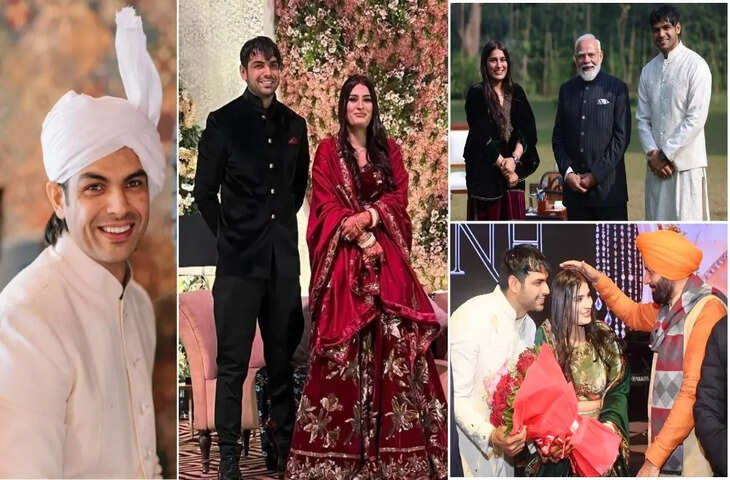 नीरज चोपड़ा&ndash;हिमानी मोर की वीआईपी ग्रैंड रिसेप्शन पार्टी चर्चा में, वीडियो में देखें आशीर्वाद देने पहुंचे पीएम मोदी