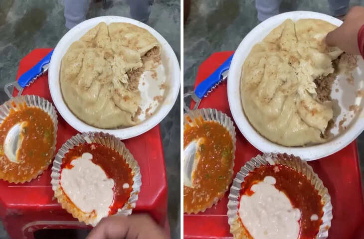 क्या आपने खाया है इतना बड़ा&nbsp;मोमो ? वीर वीडियो में साइज़ देख यूजर्स बोले - 'मोमो का बाप है ये तो&rsquo;&hellip;