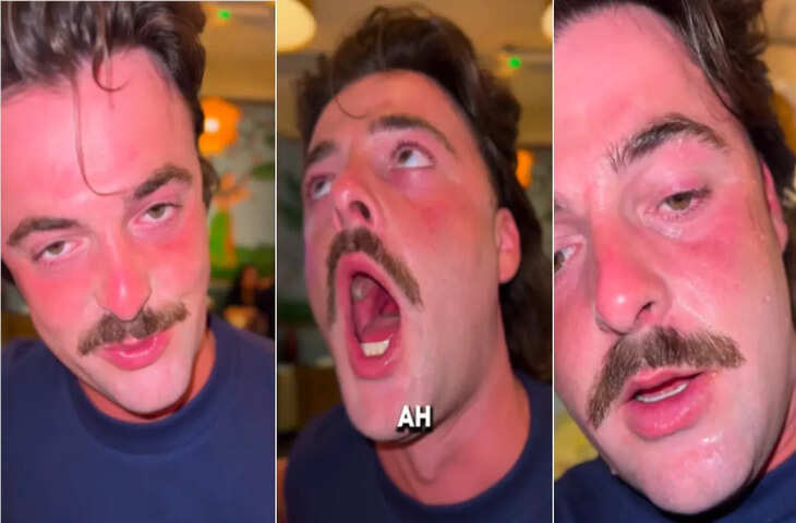 भारत का असली मसालेदार खाना खाते ही​ विदेशी शख्स का हुआ बुरा हाल, चीखते हुए बाहर निकला और फिर जो हुआ...