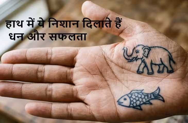 अपना हाथ करें चेक, कहीं मछली और गज जैसे ये निशान तो नहीं, मिलता है धन और सफलता