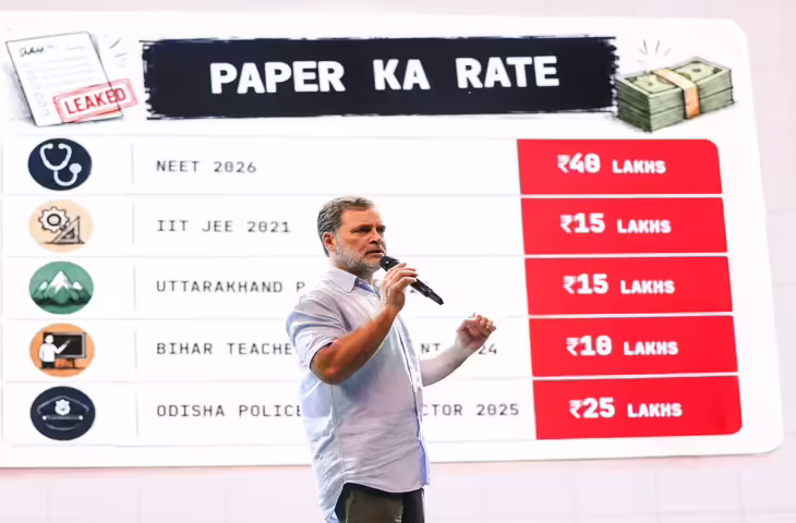 पेपर लीक पर राहुल गांधी का हमला, बोले- &lsquo;पूरा रेट कार्ड बना हुआ है&rsquo;; छात्रों को बताए तीन समाधान