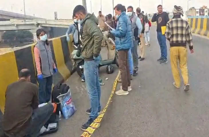 शास्त्री पार्क फ्लाईओवर पर मनी ट्रांसफर कर्मचारियों से 80 लाख रुपये लूट, एक घायल