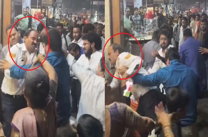 रॉन्ग साइड से आ रही कार को ट्रैफिक पुलिस ने रोका, गुस्साए दबंगों ने दौड़ा-दौड़ा कर पीटा, वर्दी भी फाड़ी-VIDEO