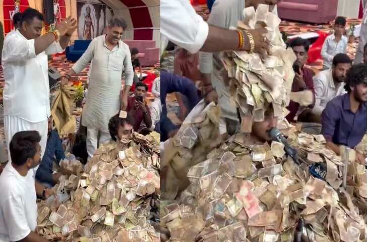 गुजरात के लोक डायरो में नोटों की बारिश, गायक जिग्नेश कविराज पर डेढ़ घंटे तक उड़ते रहे रुपए, वीडियो वायरल