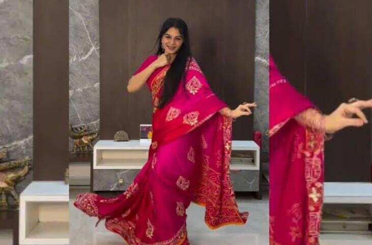 नीली साड़ी में मैडम जी ने लगाए गजब के ठुमके, डांस और अदाओं ने खींचा लोगों का ध्यान, वायरल हुआ वीडियो