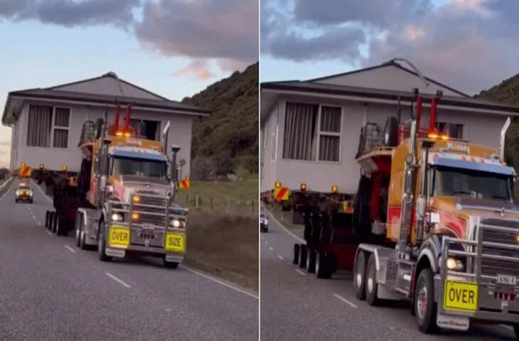 घर को शिफ्ट करना चाहता था शख्स, नहीं मिला कुछ जुगाड तो ट्रक पर लादकर हाईवे पर दौड़ाया, वीडियो देख लोग बोले&ndash; ये कैसे मुमकिन है?