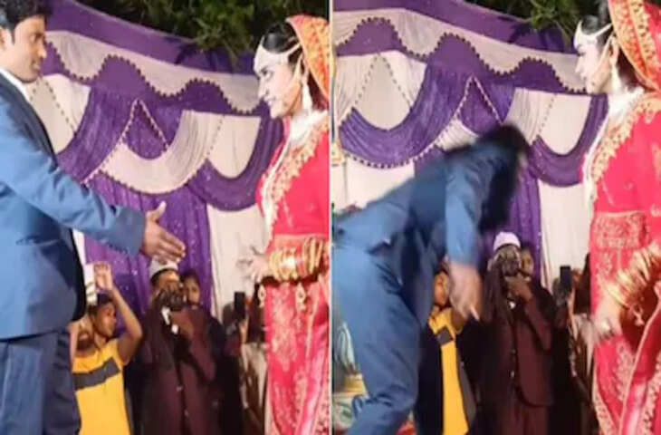जागा मैं अकेला रजाई में' दुल्हन को देखते ही दूल्हे ने किया मजेदार डांस, वीडियो में स्टेप्स देख रह जाएंगे दंग&nbsp;