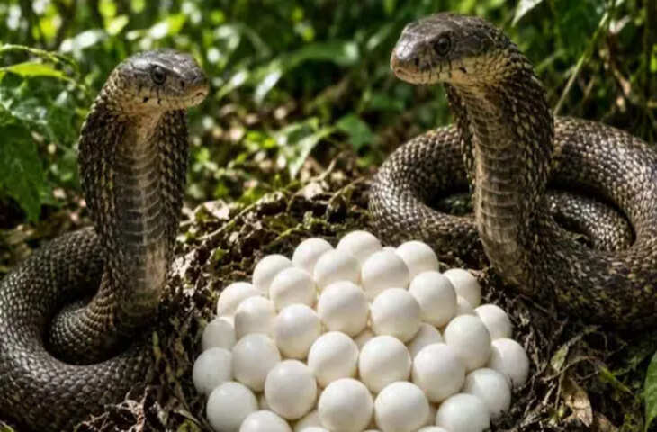 एक घोंसला, 72 अंडे और रखवाली करते 2 किंग कोबरा, देख वैज्ञानिक भी रह गए हैरान