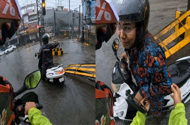 Viral Video: बिलासपुर में बाढ़ के बीच फंसी महिला की फरिश्ता बनकर आया शख्स, बहादुरी देख लोग कर रहे सलाम​​​​​​​