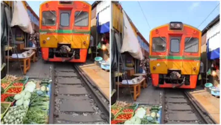 जानें, दुनिया के सबसे अजीब रेलवे ट्रेक के बारे में, जहां सब्जी मंडी के बीच से निकलती है ट्रेन