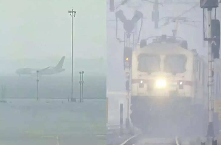 दिल्ली-NCR में विजिबिलिटी जीरो के करीब! प्रदूषण और कोहरे से 148 फ्लाइट्स कैंसिल, ट्रेने भी लेट&nbsp;
