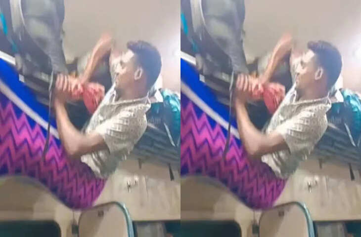 जनरल डिब्बे में यात्री का &lsquo;झूला जुगाड़&rsquo; वायरल, भीड़ के बीच अनोखी व्यवस्था ने खींचा ध्यान