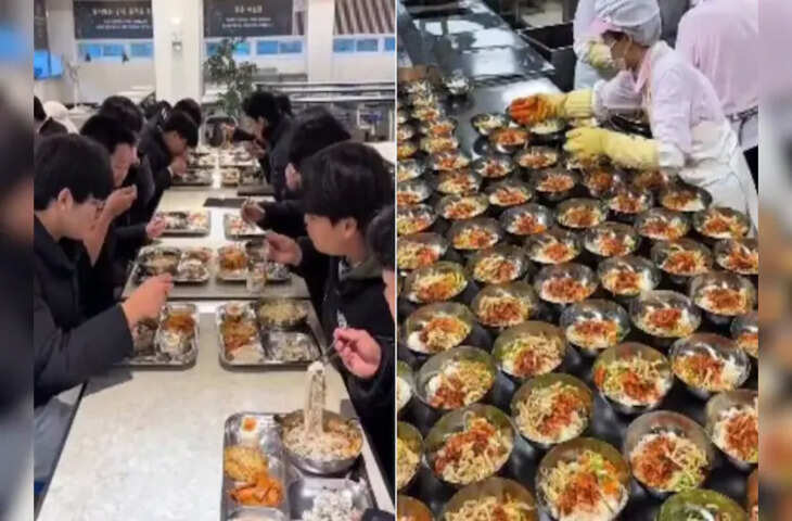 दक्षिण कोरिया के स्कूल लंच का वीडियो वायरल, देखकर लोग बोले&mdash;&lsquo;काश हमारा बचपन भी ऐसा होता&rsquo;