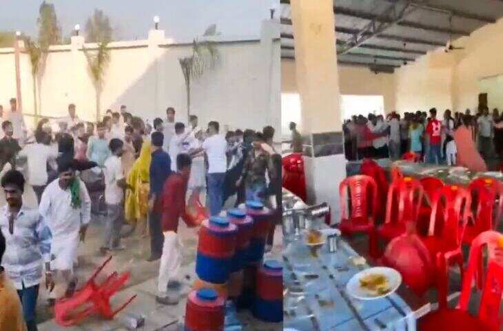 अमरोहा शादी में लेगपीस के लिए भिड़े मेहमान, सोशल मीडिया पर वायरल हो रहा कुर्सियों से महाभारत का वीडियो&nbsp;