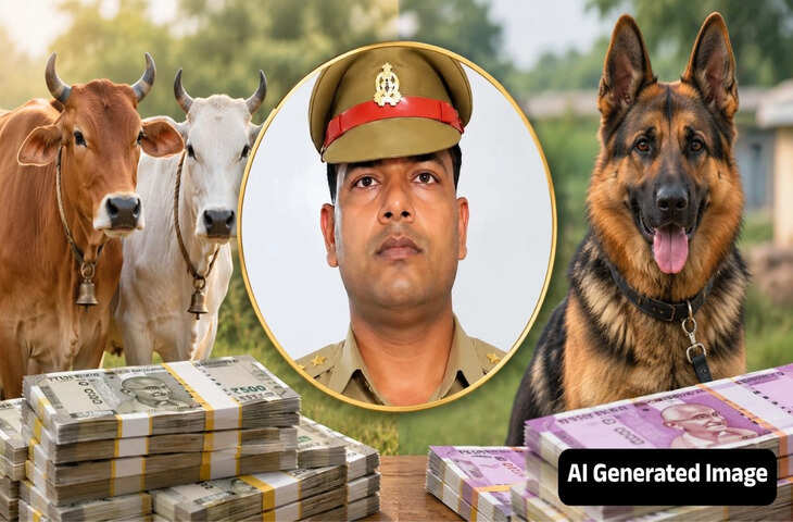 दरोगा ने रिश्वत में मांगी गाय-भैंस और कुत्ता! अनोखी मांग सुनकर लोग हैरान, जानिए पूरा मामला