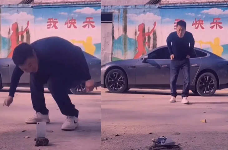 सोशल मीडिया वायरल वीडियो में सड़क पर मोबाइल जाल, युवक हुआ महंगे सबक का शिकार