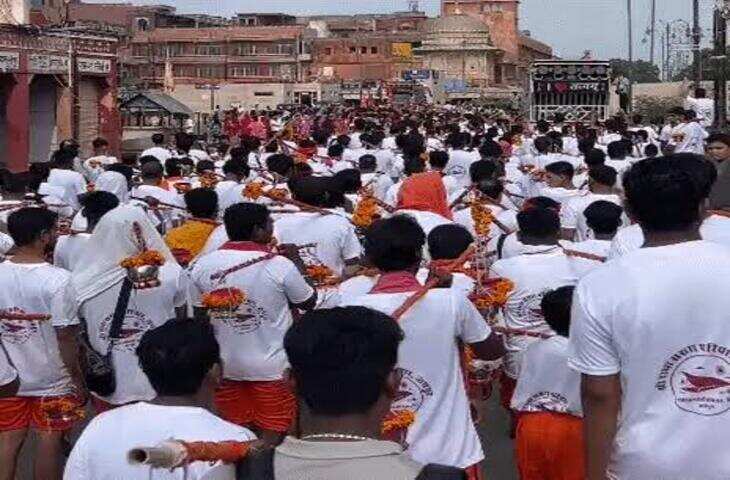 सावन के पहले सोमवार पर जयपुर शिवमय: गलता जी से निकली कांवड़ यात्रा, लाखों श्रद्धालुओं के लिए ड्रोन और CCTV से निगरानी