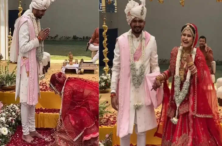 दुल्हन ने दूल्हे के पैर छूए, फिर हुआ ऐसा कुछ कि वायरल वीडियो ने मचाई धूम
