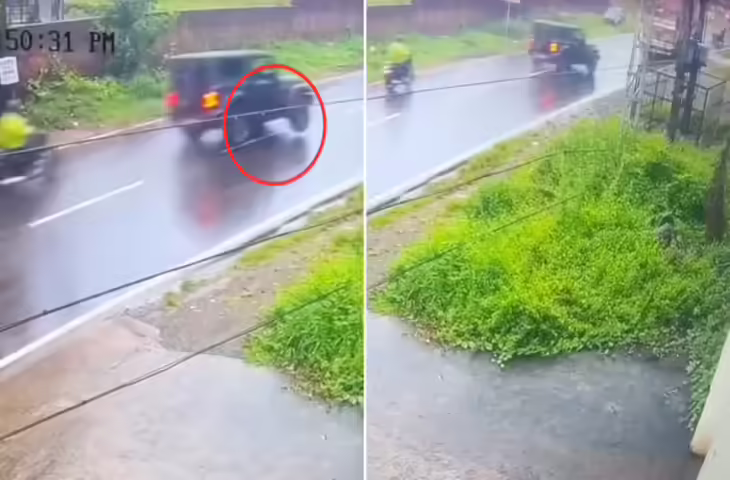 ओवरटेक करने के चक्कर में बंदे ने हवा में उड़ा दी Thar, तभी सामने से आई ट्रक और CCTV में कैद हो गया खौफनाक मंजर