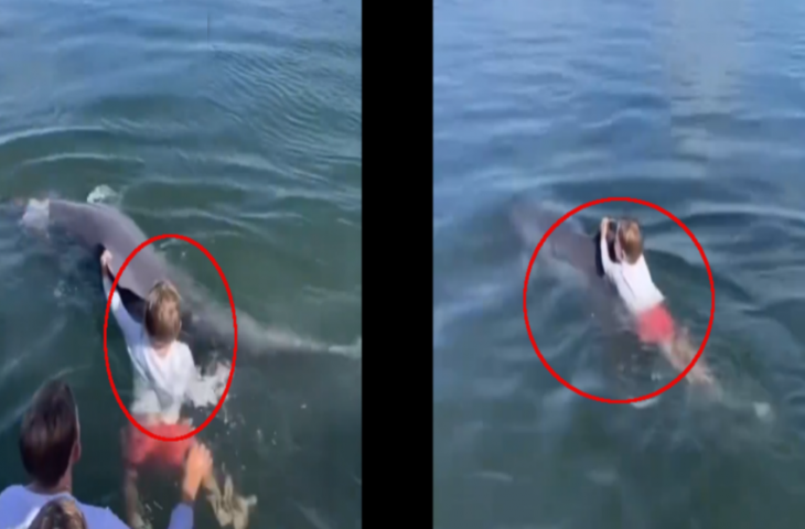 बच्चा है या Aquaman, नदी में करने लगा बड़ी मछली की सवारी, देखकर खुली रह जाएंगी आंखे