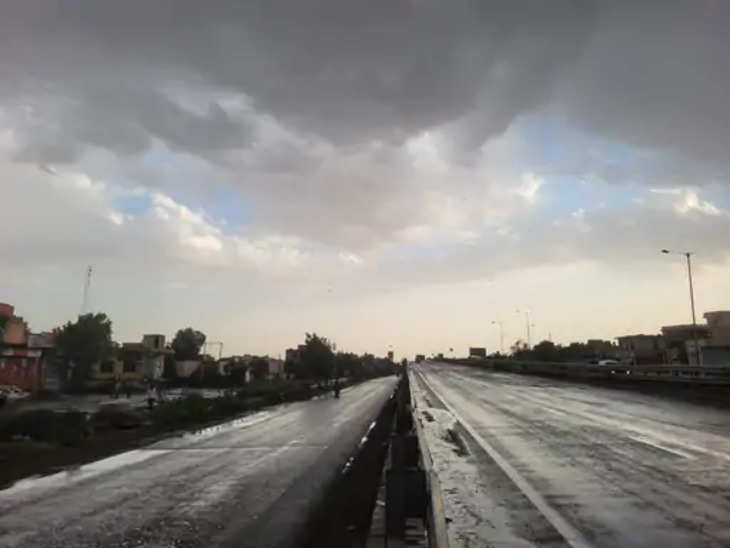 Alwar बहरोड़ में गरज के साथ तेज बारिश : शाम 5 बजे के बाद बदला मौसम