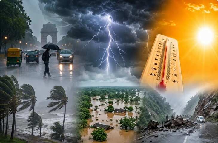 देशभर में मौसम का बदला मिजाज!पहले 5 दिन लू और गर्मी का प्रकोप फिर बारिश से गिरेगा तापमान, जाने कहाँ होगी बारिश&nbsp;