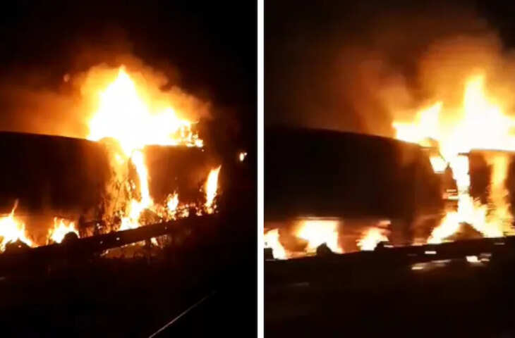 भारतमाला एक्सप्रेस-वे पर ट्रक हादसे में बड़ा अपडेट, जिंदा जल गया बीकानेर का ड्राइवर