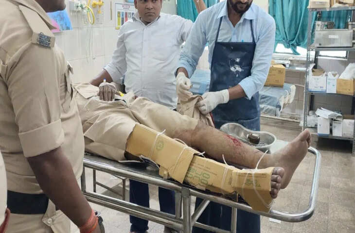 शिवहर में चौंकाने वाला मामला: पैर टूटने पर दारोगा को अस्पताल में गत्ते का सहारा, वीडियो वायरल