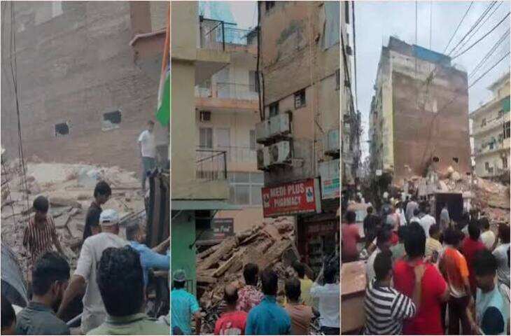 Satya Niketan Building Collapse :सत्य निकेतन में पांच मंजिला इमारत ढही, 6 की मौत; मलबे में छात्रों के फंसे होने की आशंका