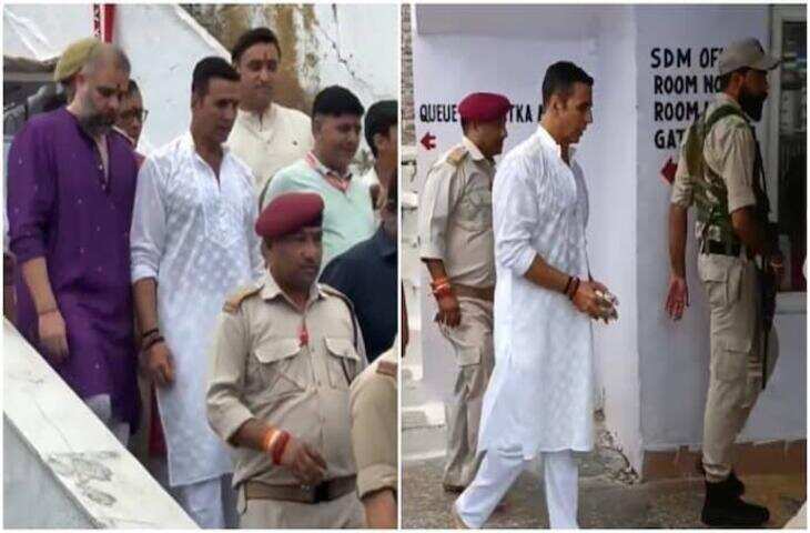 &lsquo;वेलकम टू द जंगल&rsquo; से पहले वैष्णो देवी पहुंचे अक्षय कुमार, फुटेज में देंखे फैंस ने घेरकर ली सेल्फी