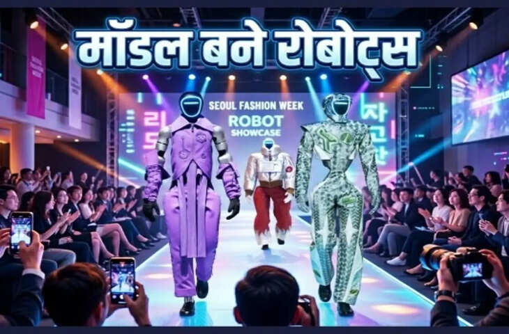 सियोल में दिखा भविष्य का फैशन, एक जैसे कपड़ों में रोबोट्स ने मॉडल्स को दी कड़ी टक्कर, वीडियो वायरल&nbsp;