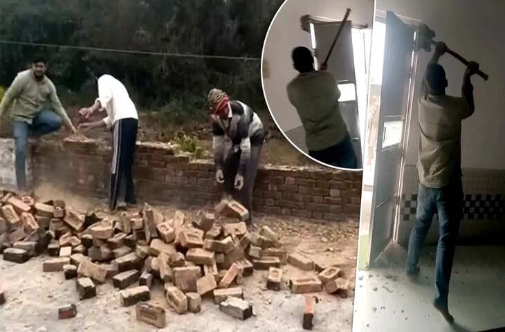 संभल में गांववालों ने खुद ही गिरा दी मस्जिद, बुलडोजर एक्शन से पहले हटाया गया मलबा