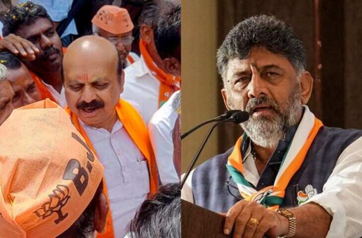 Karnataka Election 2023 बोम्मई को भाजपा की जीत का भरोसा; कांग्रेस के 'अग्रणी' उम्मीदवारों के रूप में खड़गे के घर डीकेएस को बेंगलुरु बुलाया गया