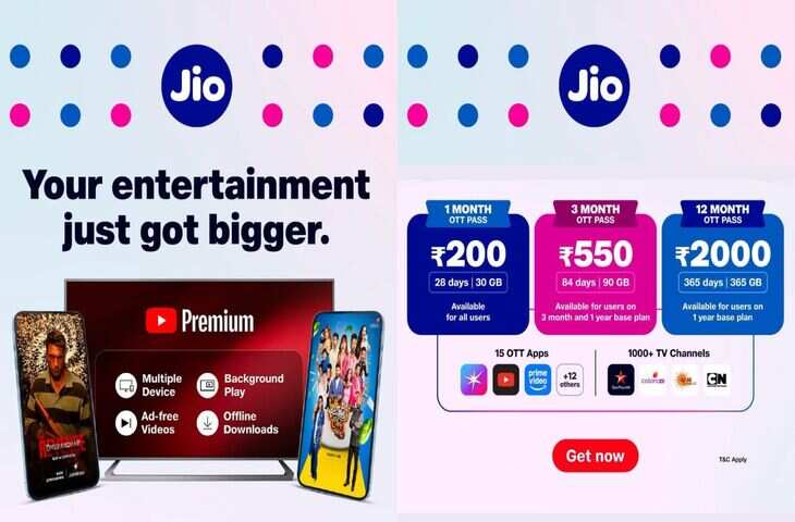 Jio यूजर्स की बल्ले-बल्ले! आए 3 नए रिचार्ज प्लान, पूरे साल चलेगा पैक और साथ में मिलेंगे 15 OTT ऐप्स​​​​​​​