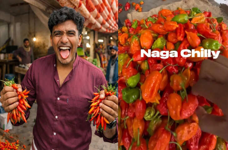मजे-मजे में खाई नागा मिर्च और फिर लड़के का हुआ बुरा हाल, वायरल वीडियो देख यूजर्स बोले - 'और ले मजे.....'&nbsp;