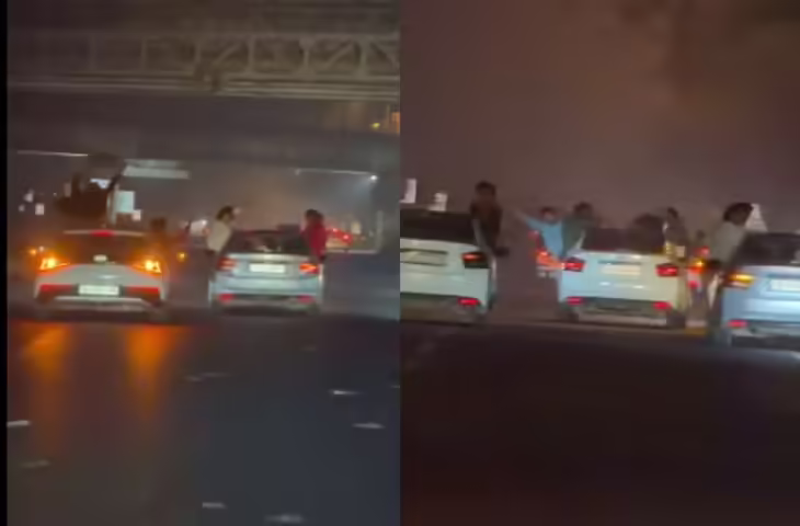 दिल्ली में रिंग रोड पर जानलेवा स्टंटबाज़ी, वीडियो वायरल; पुलिस जांच में जुटी