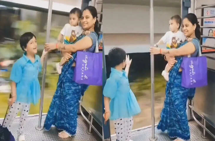 Viral Video: लोकल ट्रेन के गेट पर बच्चे के साथ खड़ी महिला, यूजर्स ने कहा - इतना खतरनाक रियलिटी नहीं देखी कभी