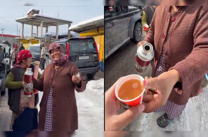 र्फबारी में इंसानियत की मिसाल: जाम में फंसे पर्यटकों को चाय पिलाती हिमाचली महिलाएं, वीडियो वायरल