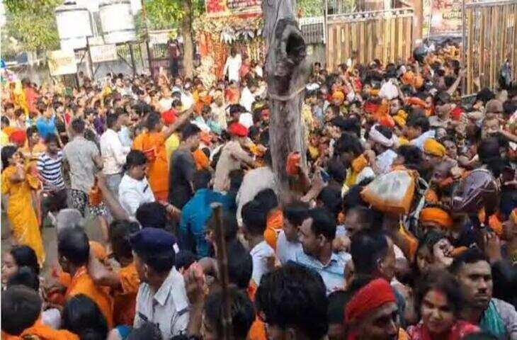 मधेपुरा के सिंहेश्वर धाम में बेकाबू हुई श्रद्धालुओं की भीड़, फुटेज में देंखे धक्का-मुक्की के बाद भगदड़ जैसे हालात; महिला का सिर फटा