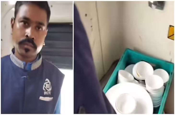 दुरंतो एक्सप्रेस में शर्मनाक लापरवाही! टॉयलेट में बर्तन धोते दिखा स्टाफ, Viral Video हुआ वायरल