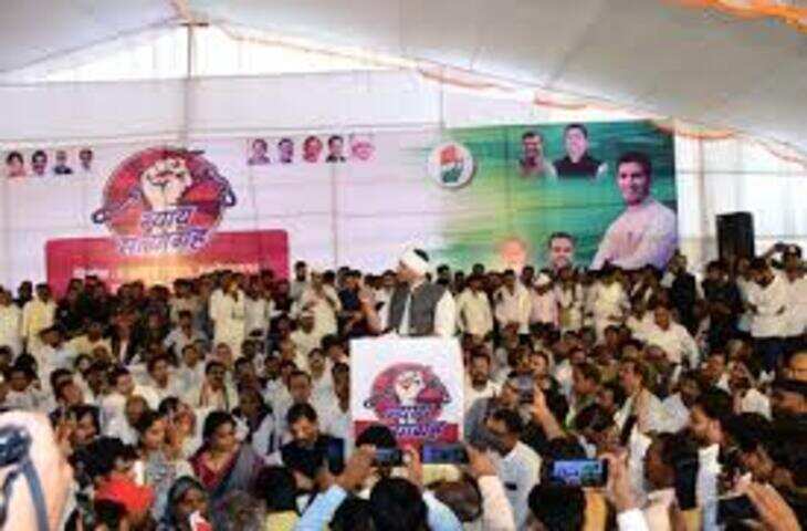 रीवा में कांग्रेस का &lsquo;न्याय सत्याग्रह&rsquo;, भाजपा सरकार पर पटवारी का हमला