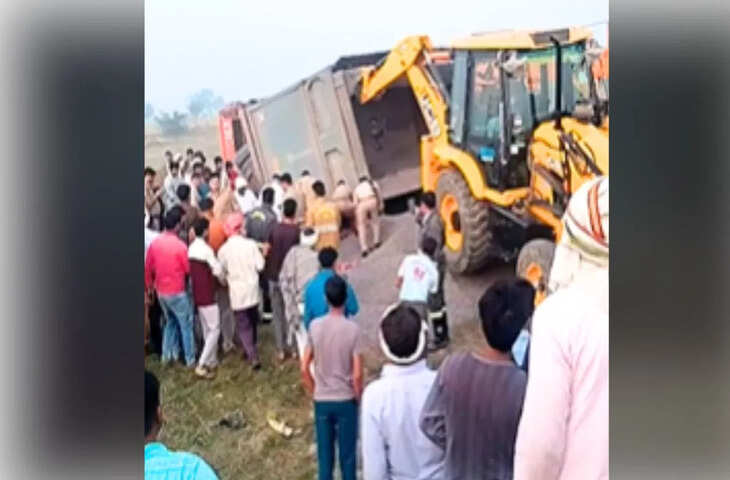 बुलंदशहर के खुर्जा में सड़क निर्माण के दौरान दर्दनाक हादसा, 2 मजदूरों की मौत, 2 गंभीर रूप से घायल