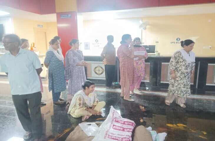 सत्यप्रभा अस्पताल में 70 वर्षीय मरीज की मौत के बाद परिजनों का हंगामा