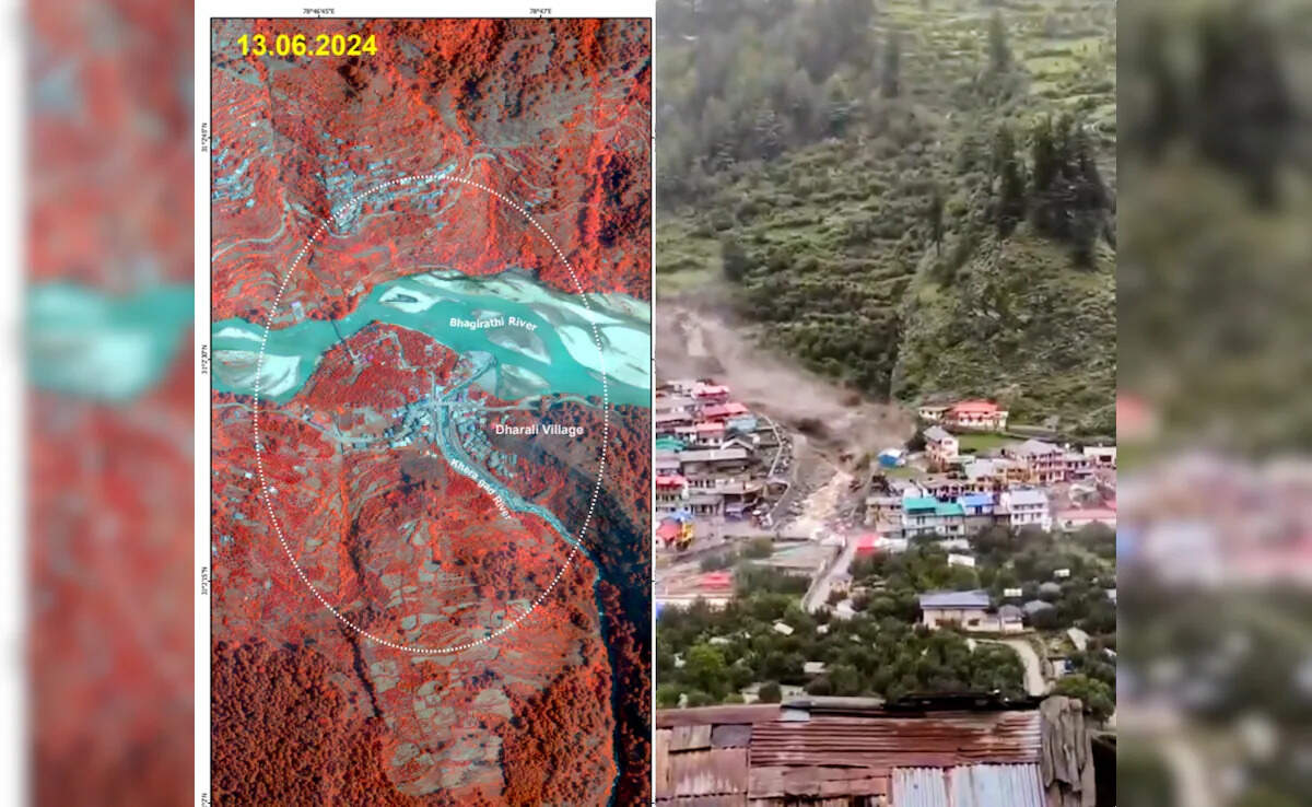 धराली में तबाही से पहले और बाद की सेटेलाइट तस्वीरों ने बयां की कुदरत के कहर की दास्तां, देखिए कितना बदल गया पूरा इलाका